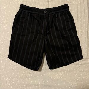 Black Striped Shorts